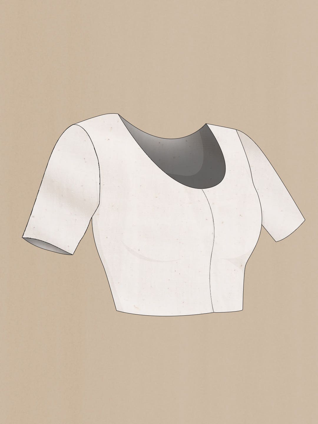 Off White Dual Tone Linen Cotton Saree