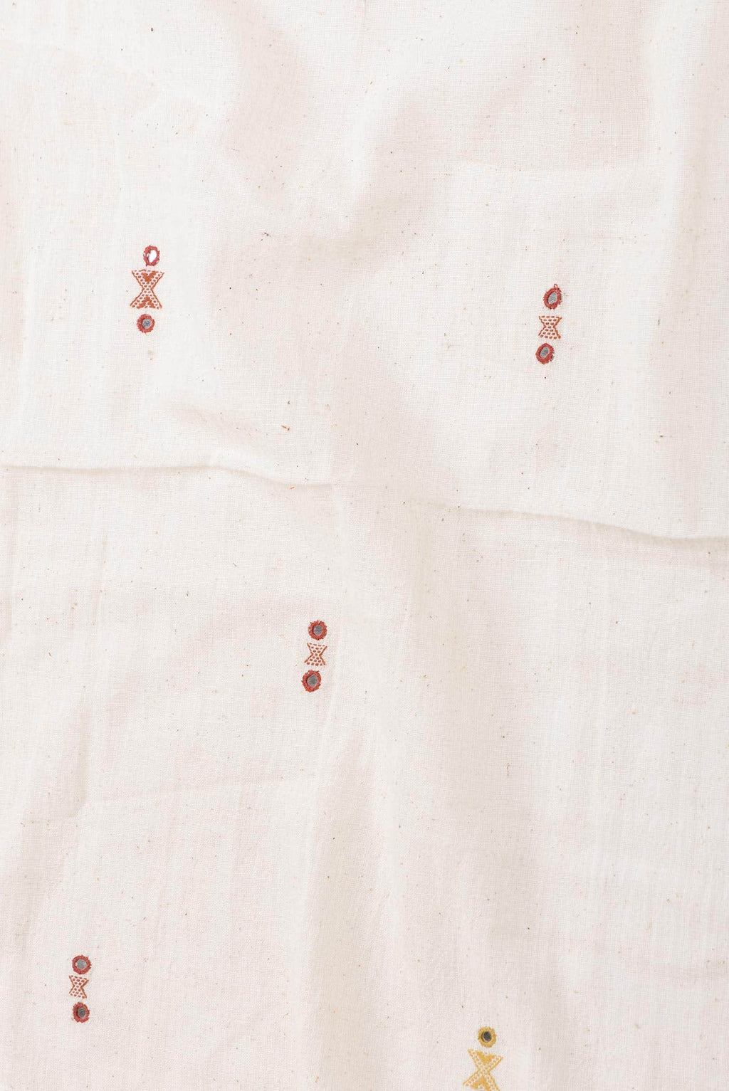 Off White Dual Tone Linen Cotton Saree