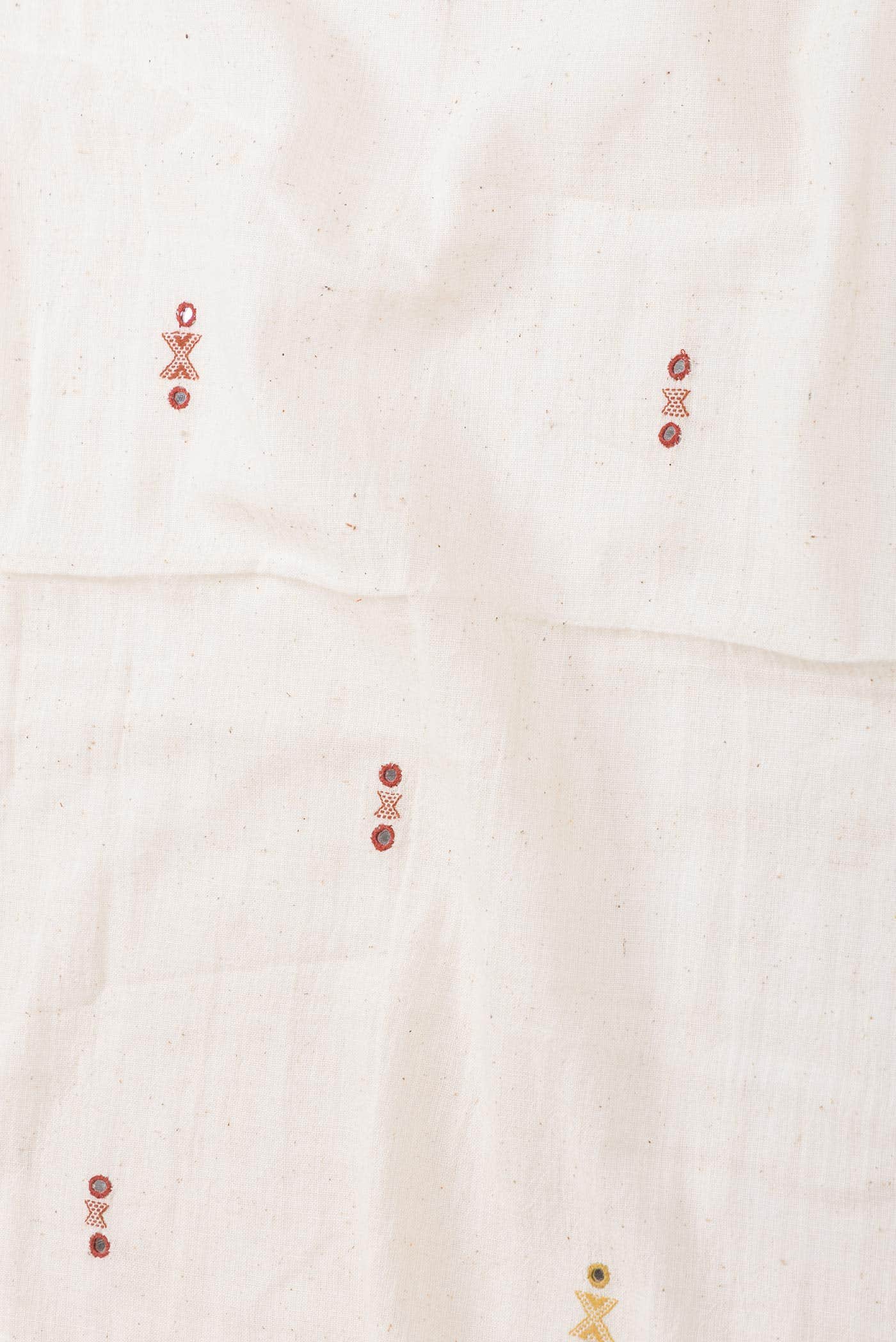 Off White Dual Tone Linen Cotton Saree