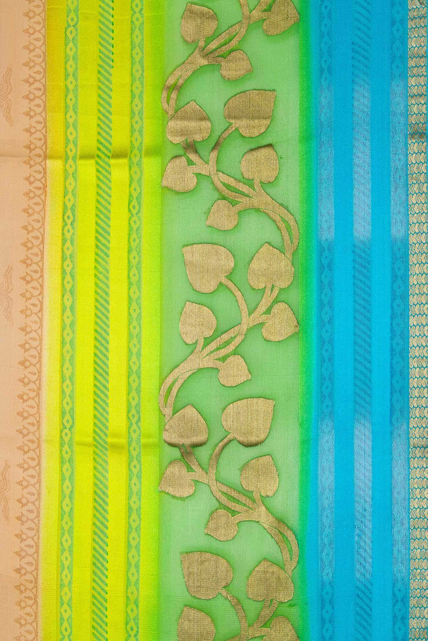 Dark Beige Mysore Georgette Saree