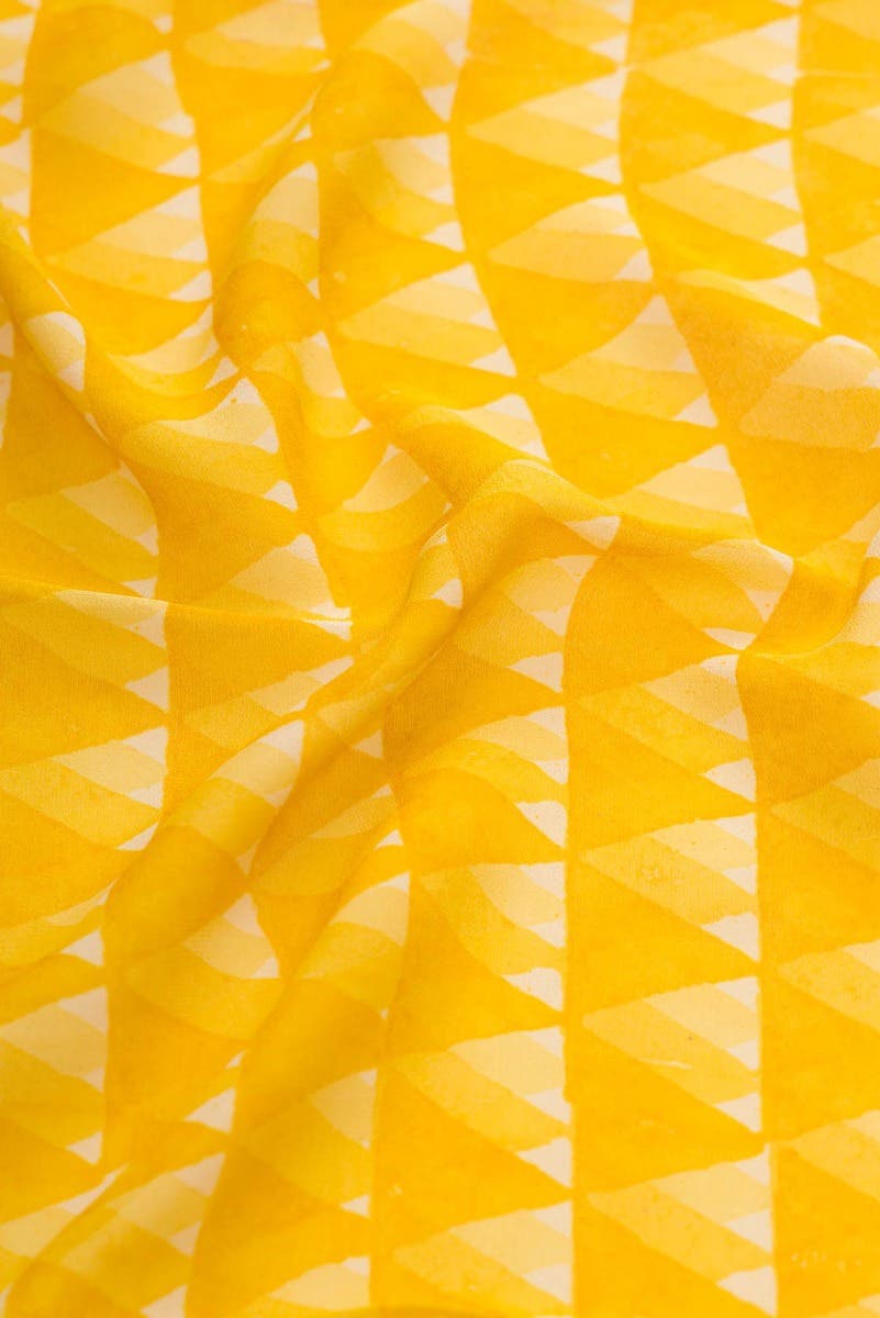 Mustard Dual Tone Mysore Georgette Saree