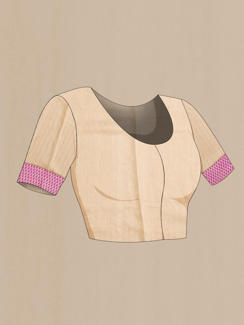 Pink Tussar Silk Saree