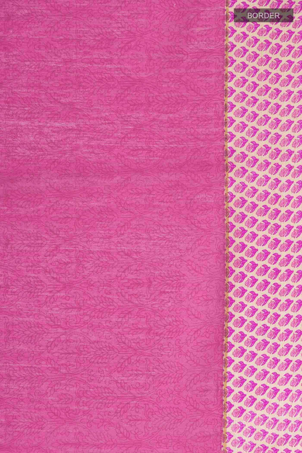 Pink Tussar Silk Saree