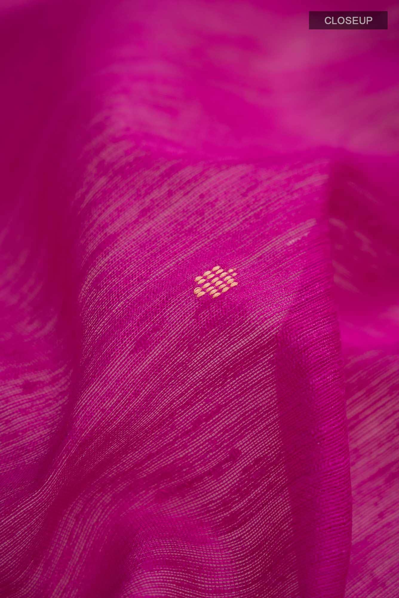 Rani Pink Raw Silk Saree