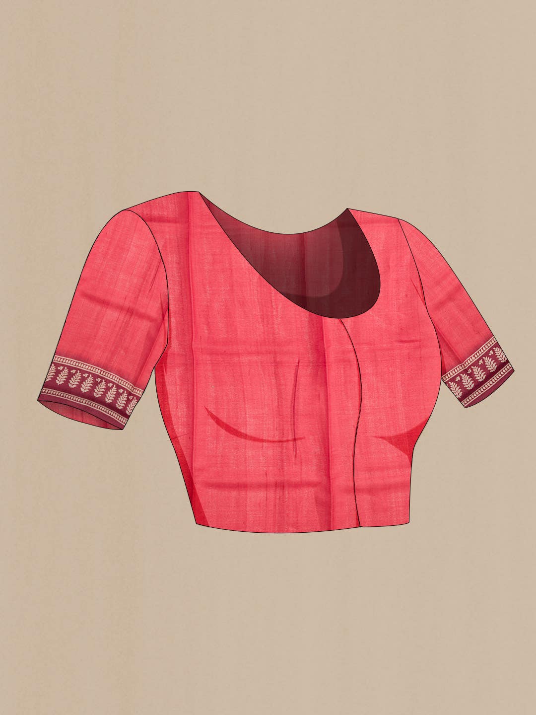 Orange Bhagalpuri Tussar Silk Saree