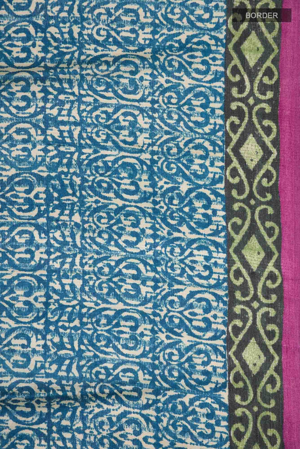 Blue Bhagalpuri Tussar Silk Saree