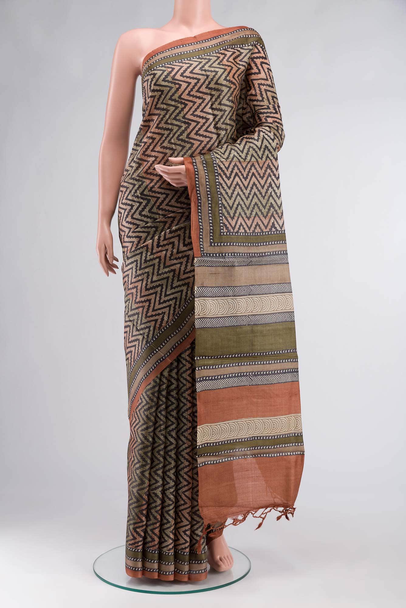 Multi Bhagalpuri Tussar Silk Saree