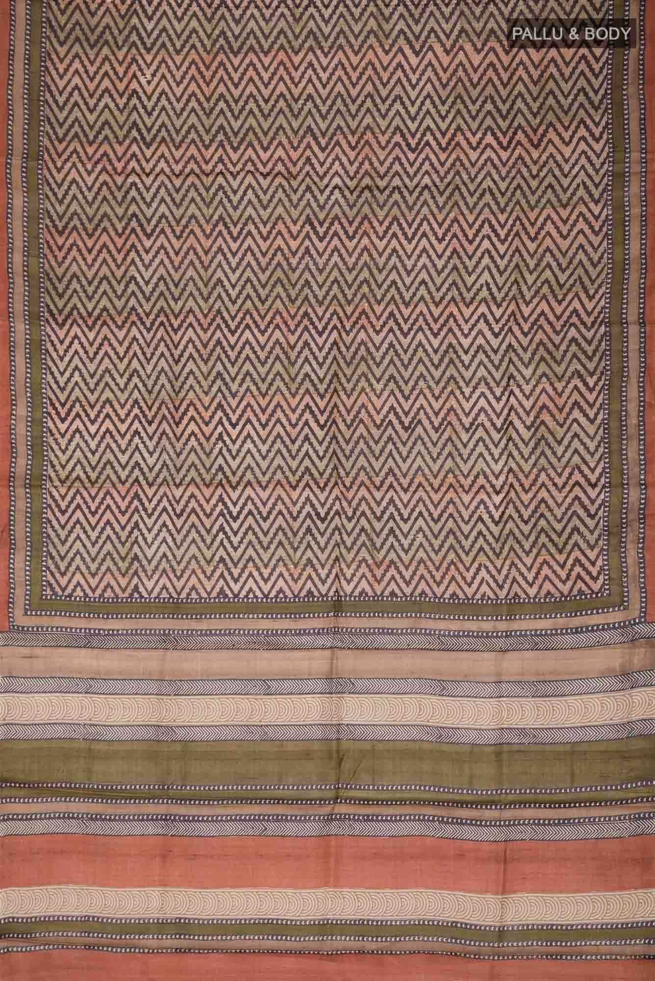 Multi Bhagalpuri Tussar Silk Saree