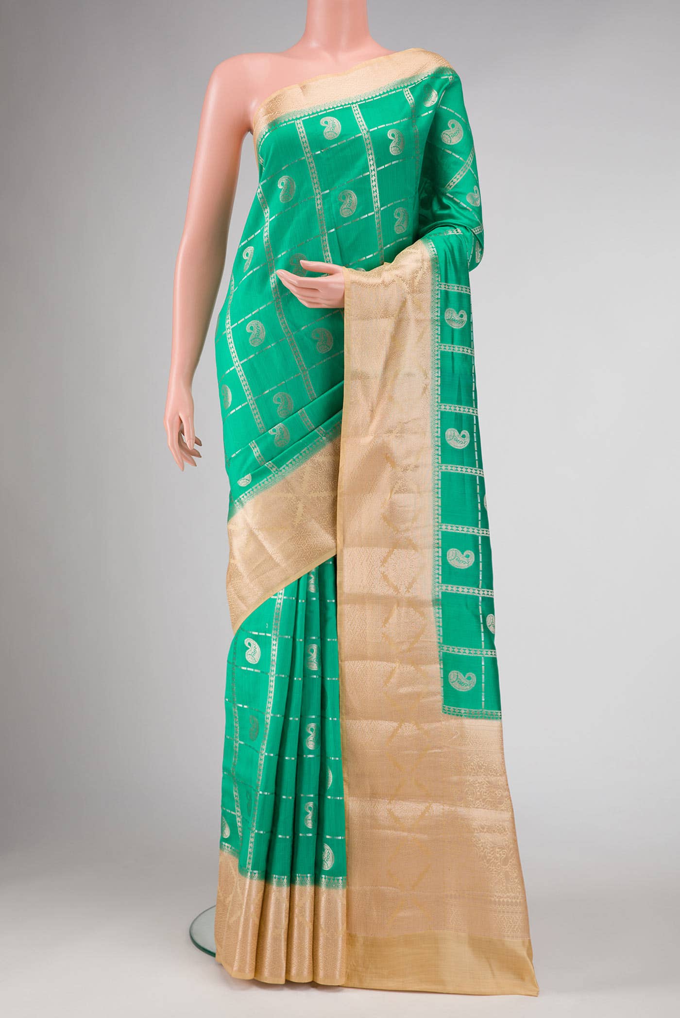 Green Tussar Silk Saree