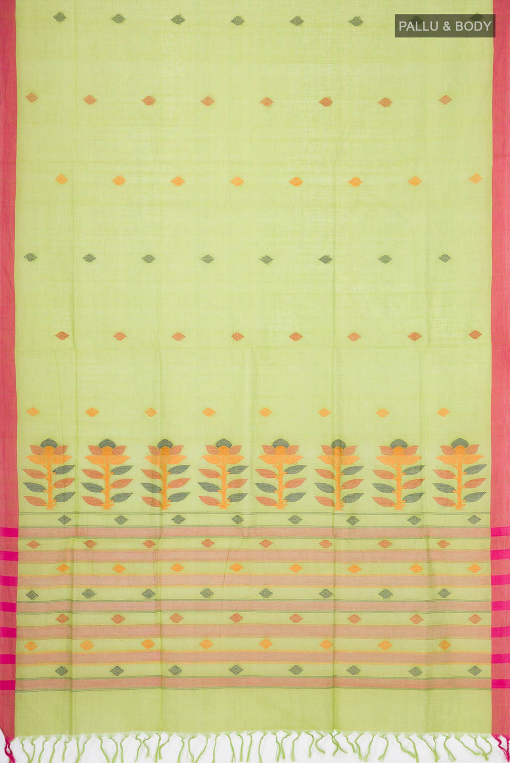 Green Coimbatore Cotton Saree