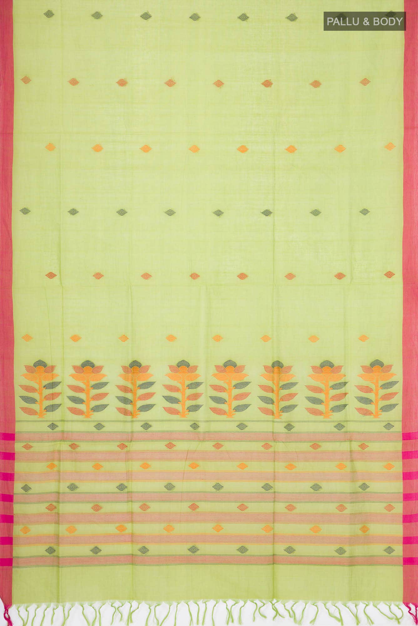 Green Coimbatore Cotton Saree