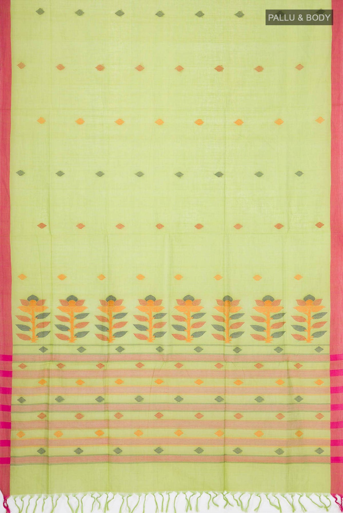 Green Coimbatore Cotton Saree