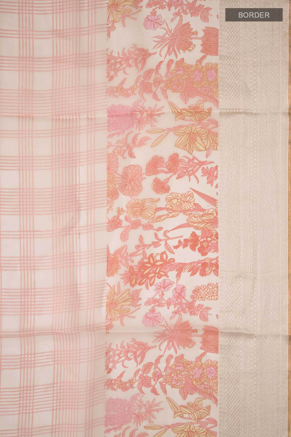 Off White Organza Silk Saree