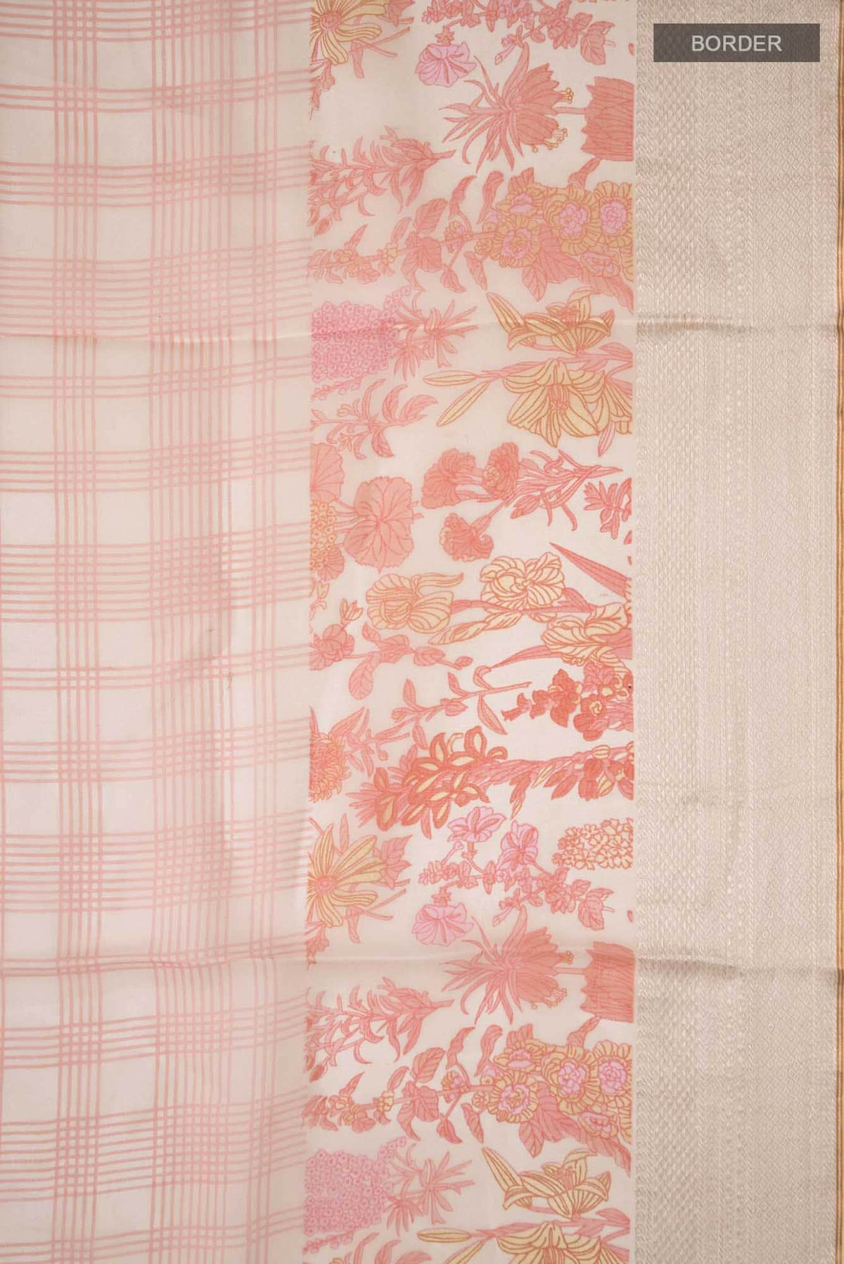 Off White Organza Silk Saree