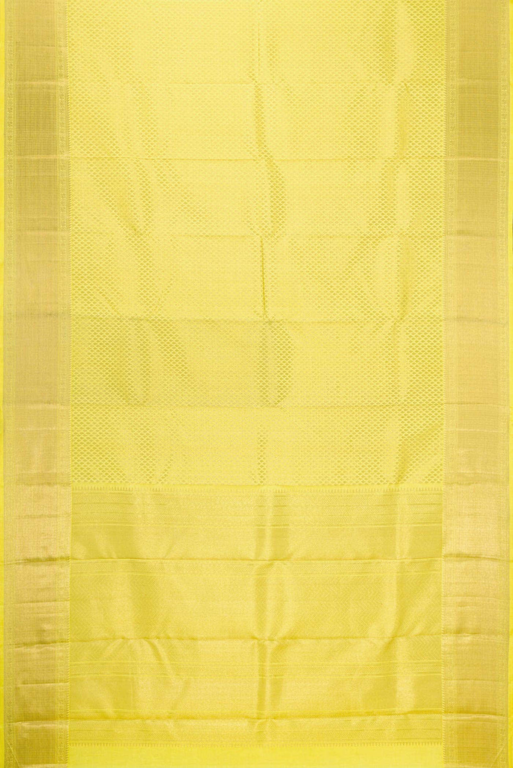 Lemon Yellow Kanchipuram Silk Saree