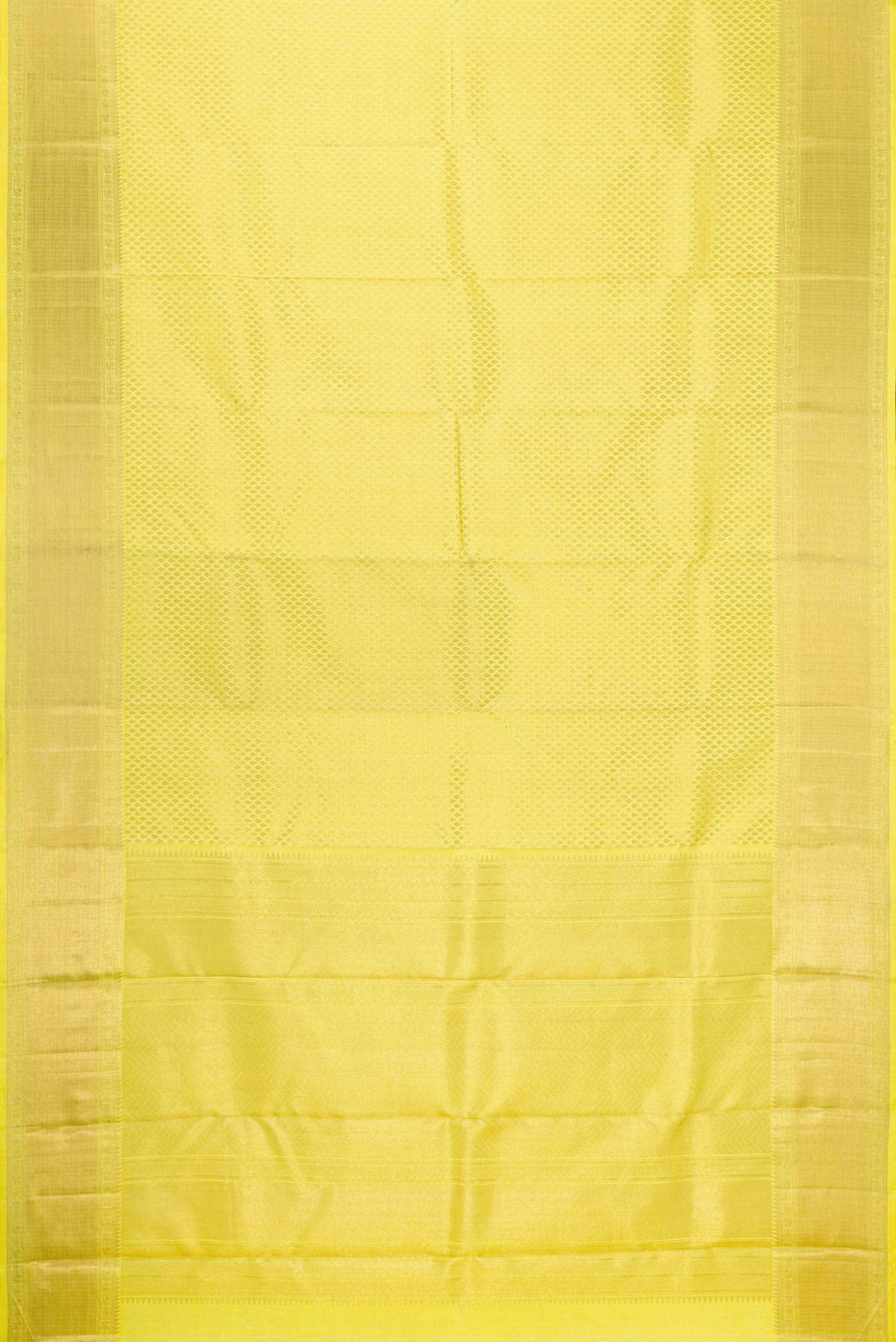 Lemon Yellow Kanchipuram Silk Saree