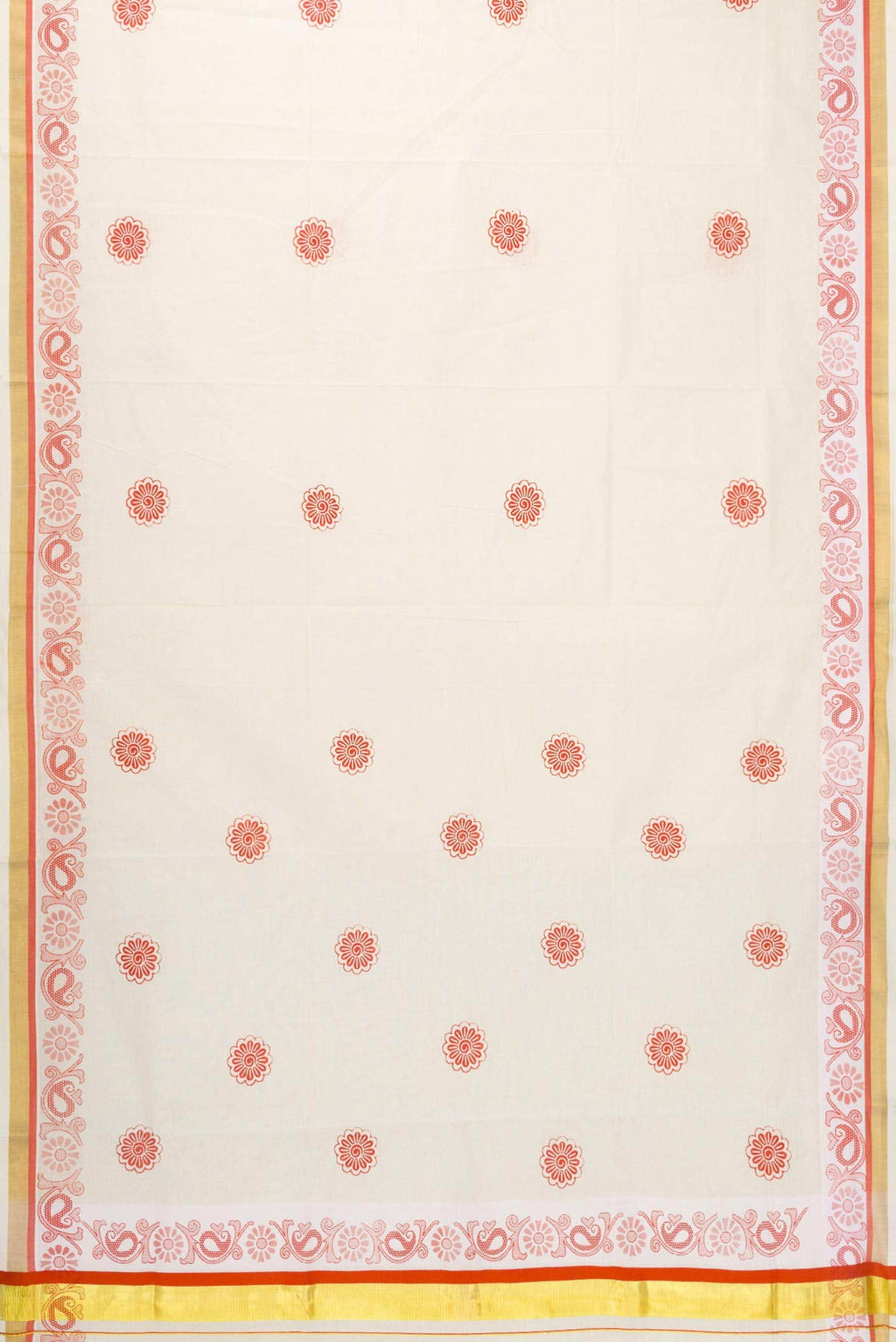 Sandal Dual Tone Kerala Cotton Saree