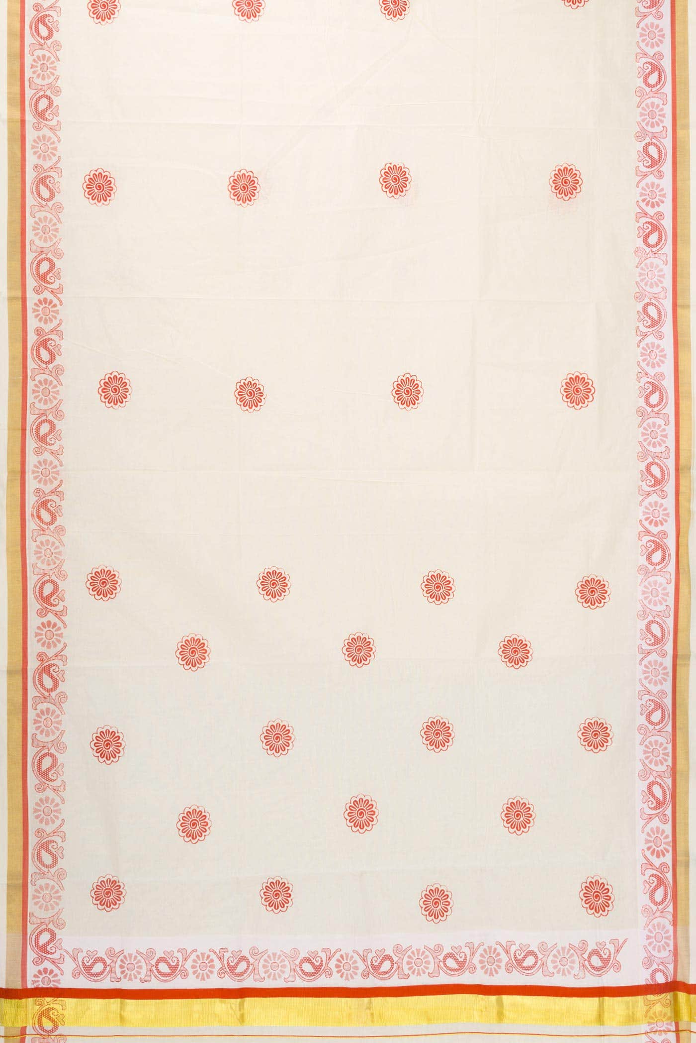 Sandal Dual Tone Kerala Cotton Saree