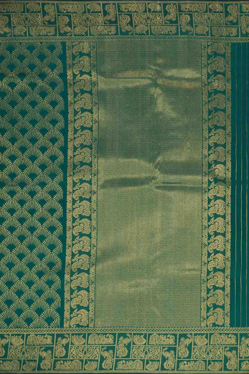 Green Dual Tone Kanchipuram Silk Saree
