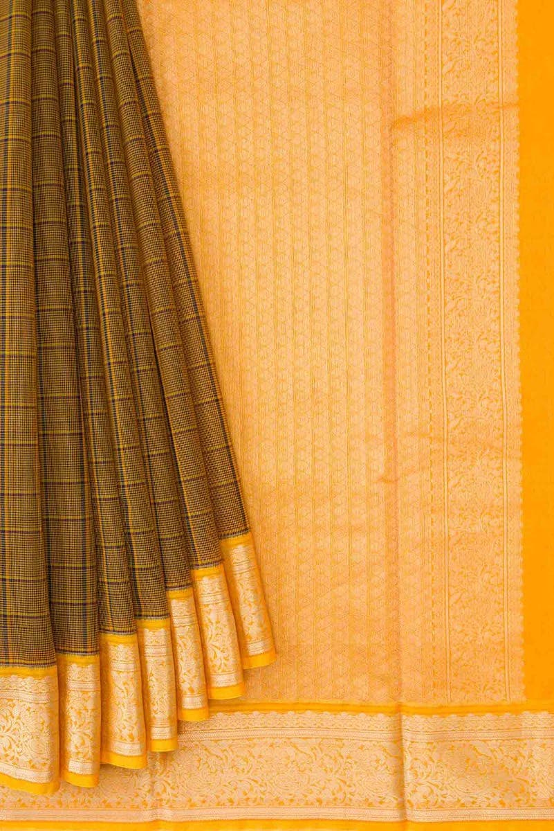Mehandi Green Dual Tone Silk Cotton Saree