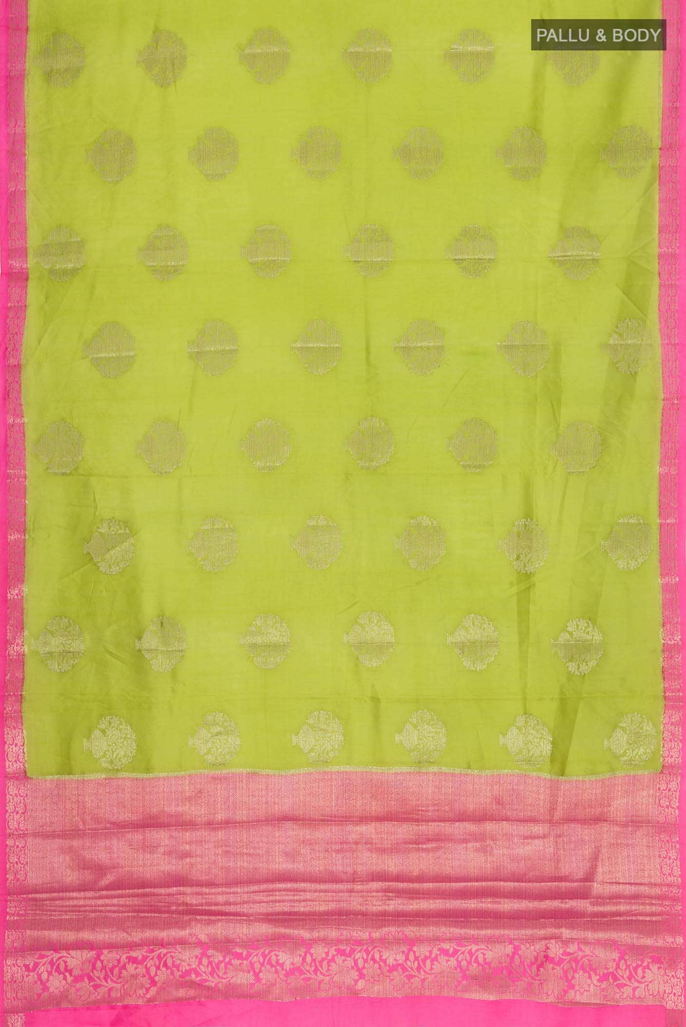 Green Banarasi Raw Silk Saree