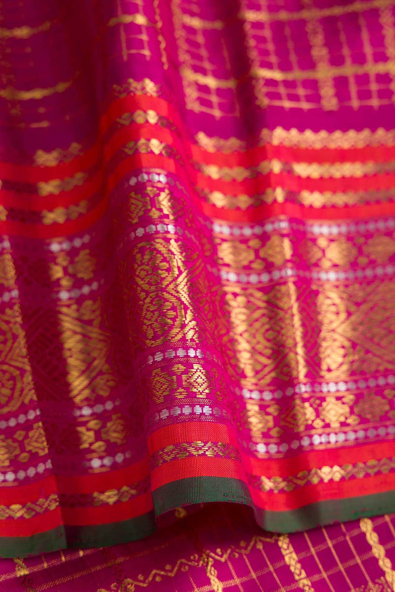 Pure Silk Pure Zari Green Kanchipuram Saree