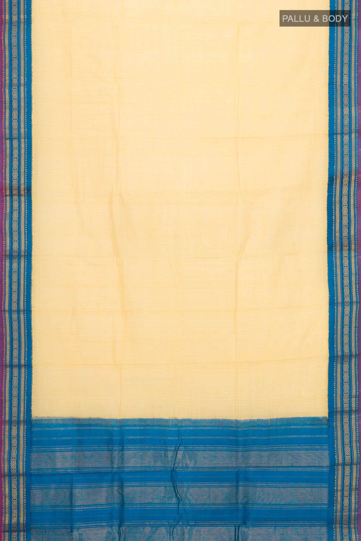Yellow Gadwal cotton Saree
