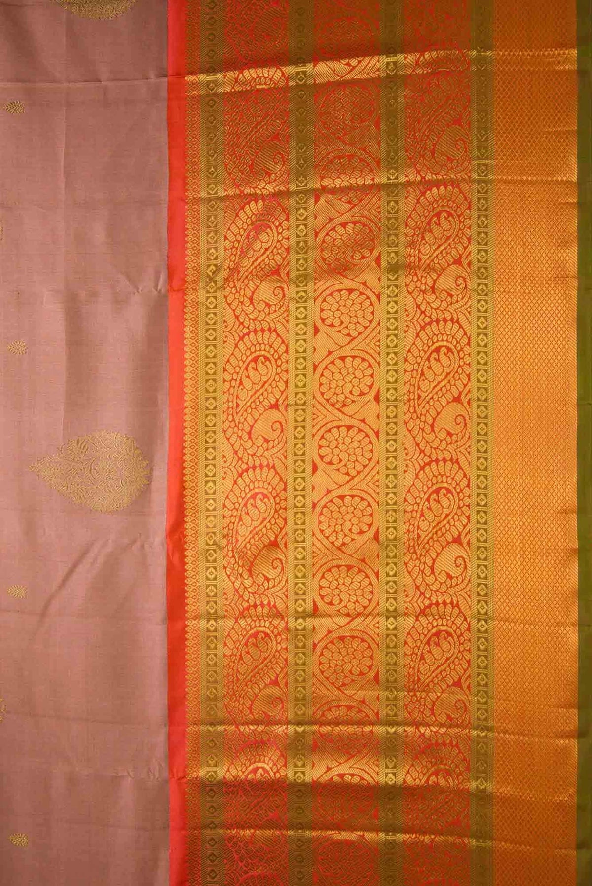 Brown Kanchipuram Silk Saree