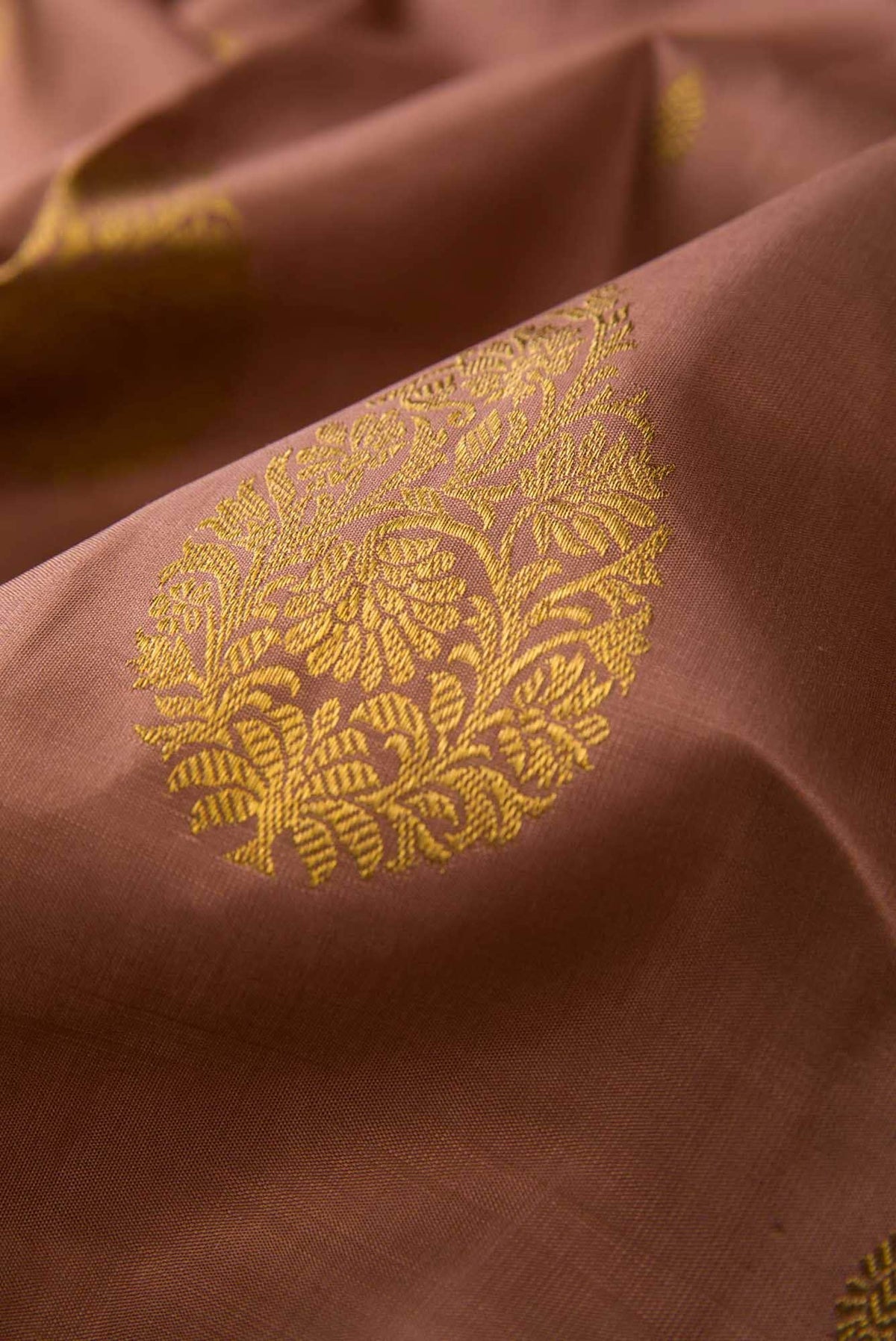 Brown Kanchipuram Silk Saree