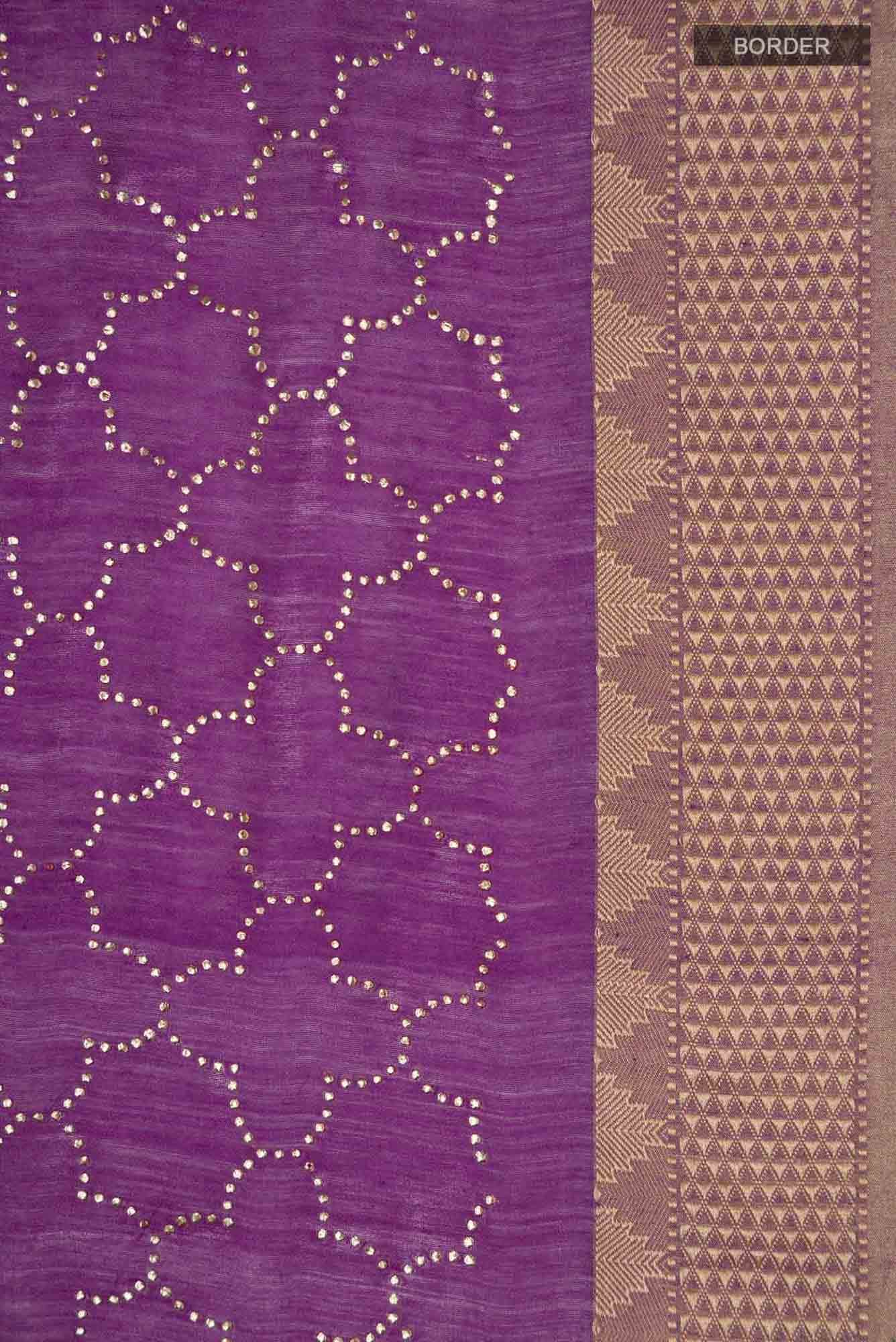 Magenta Bhagalpuri Tussar Silk Saree