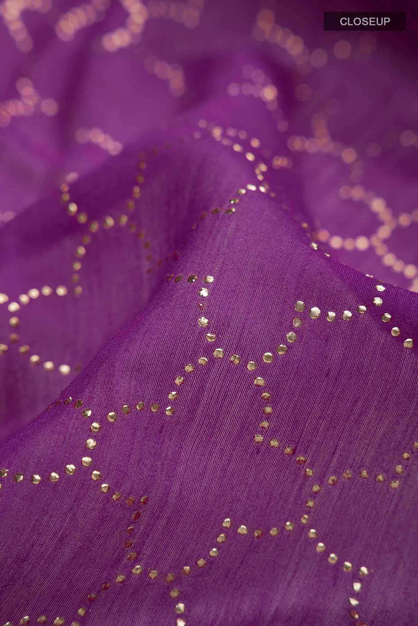 Magenta Bhagalpuri Tussar Silk Saree