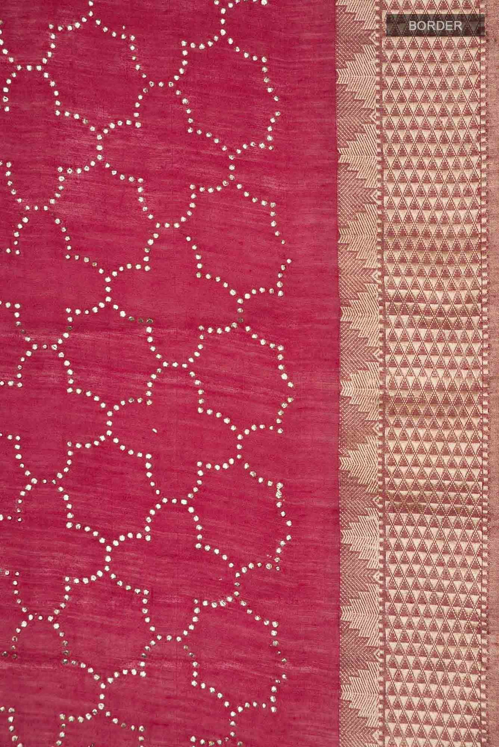 Red Bhagalpuri Tussar Silk Saree