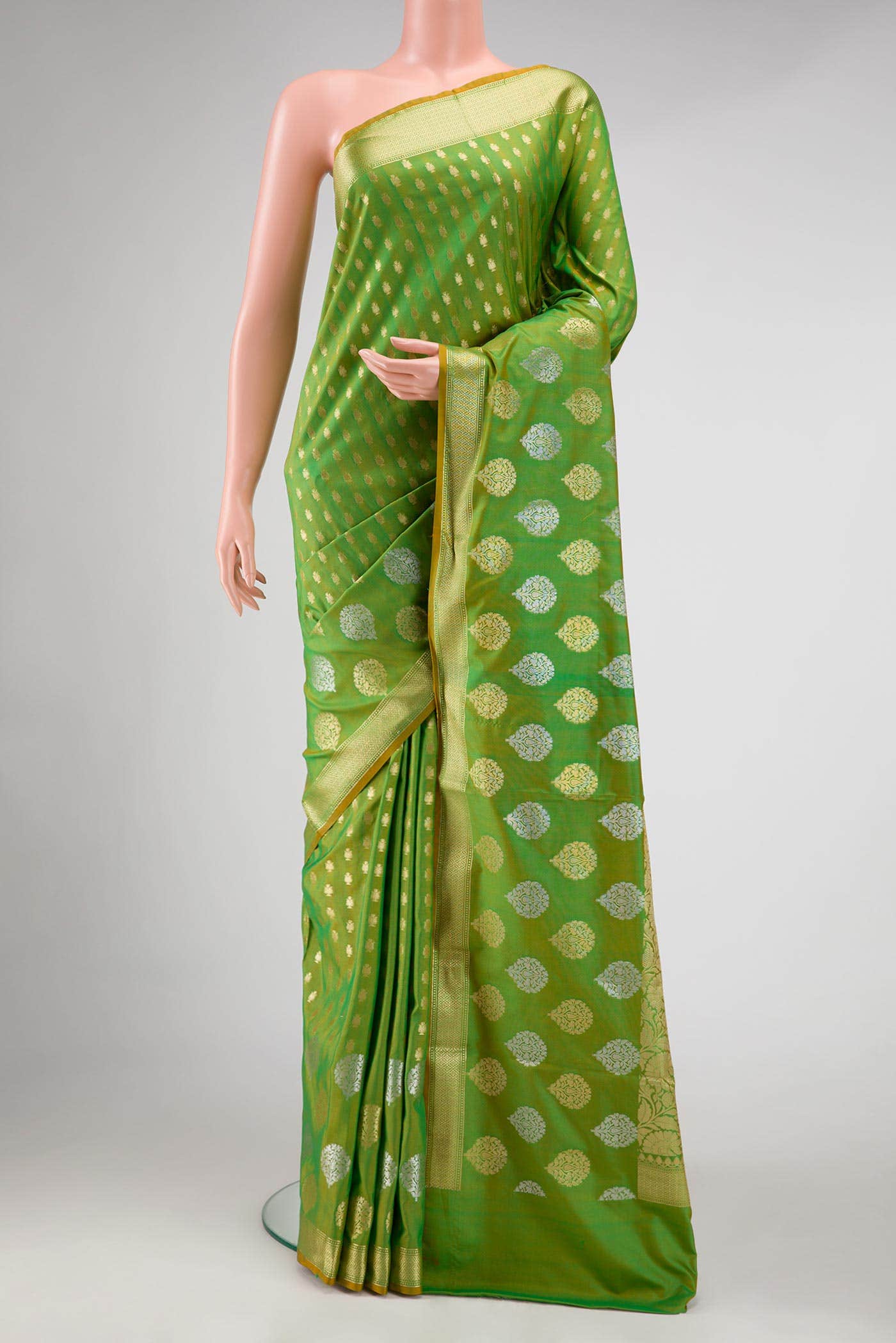 Green Blended Banarasi Silk Saree
