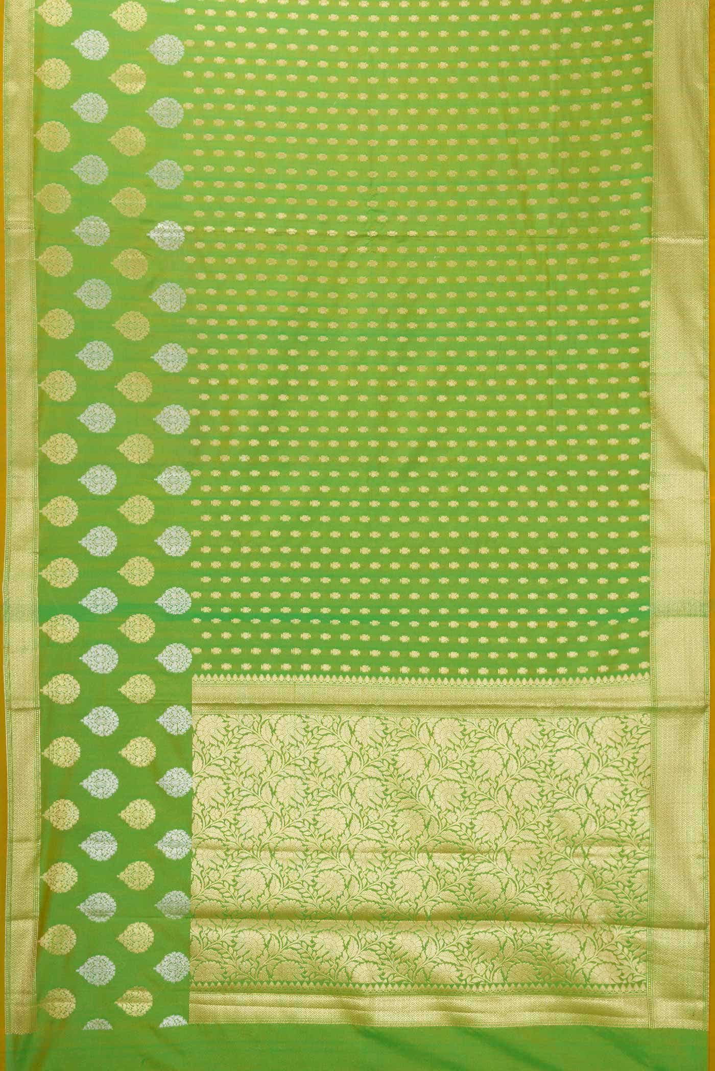 Green Blended Banarasi Silk Saree