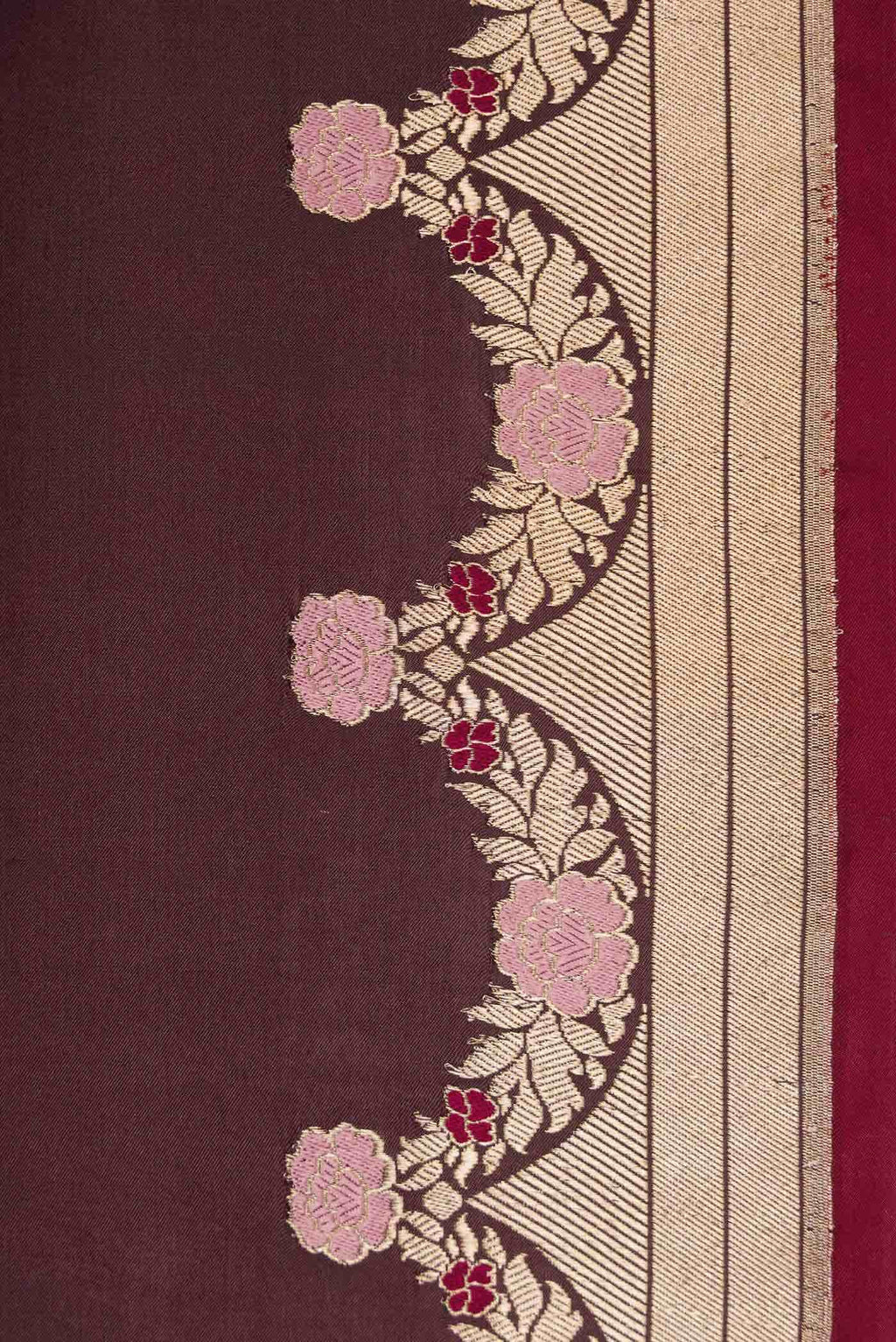 Brown Banarasi Silk Saree