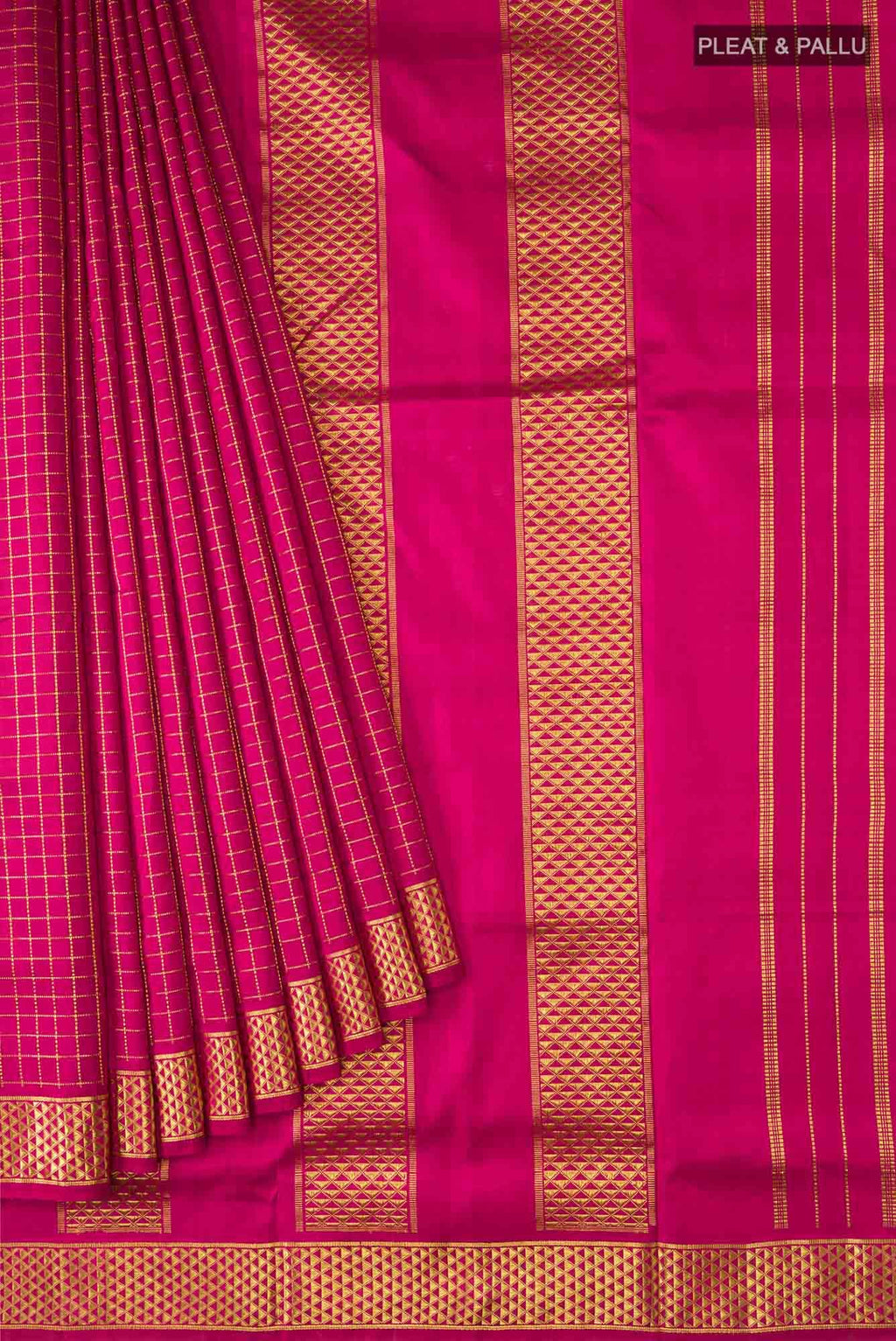 Maroon Kanchipuram Silk Nine Yards Saree