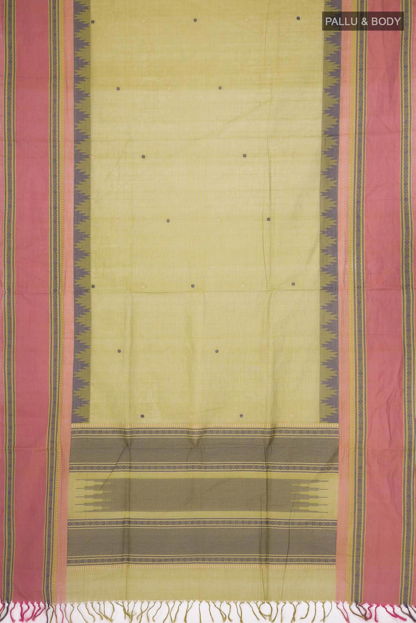Green Coimbatore Cotton Saree