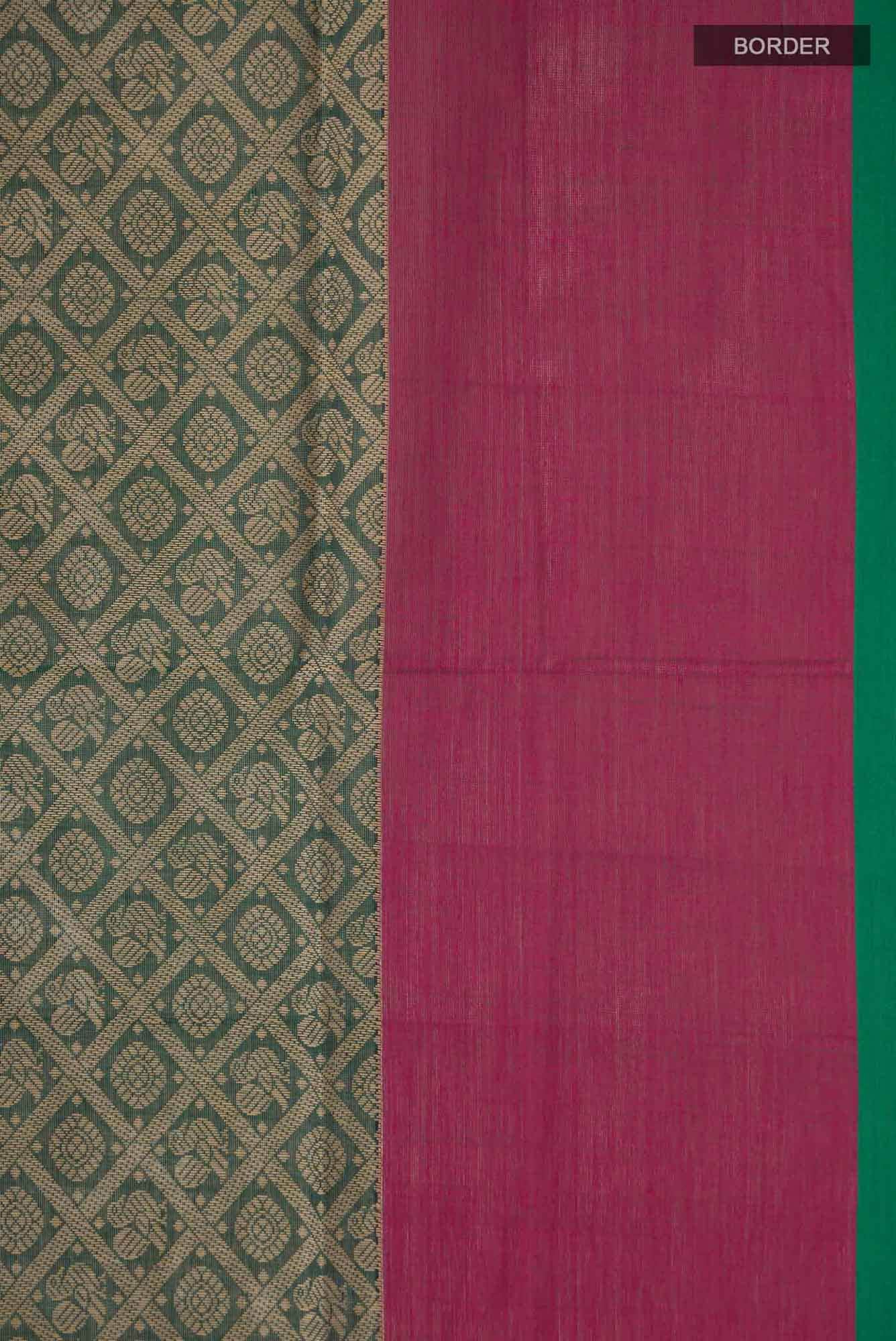 Green Coimbatore Cotton Saree