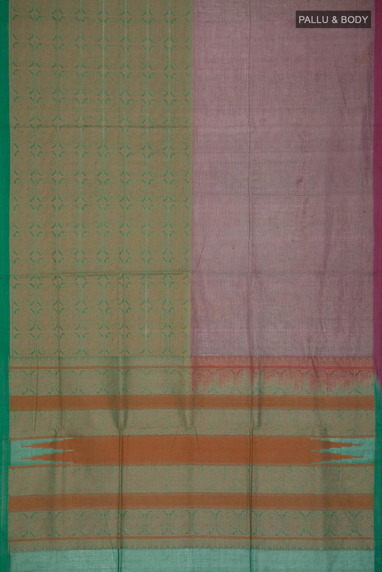 Green Coimbatore Cotton Saree