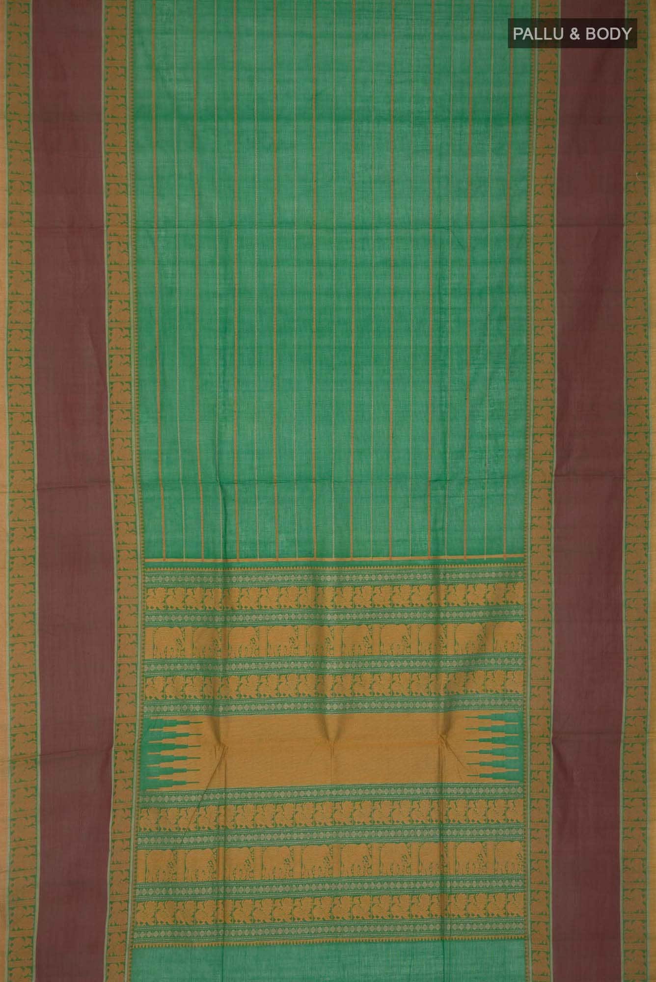 Green Coimbatore Cotton Saree