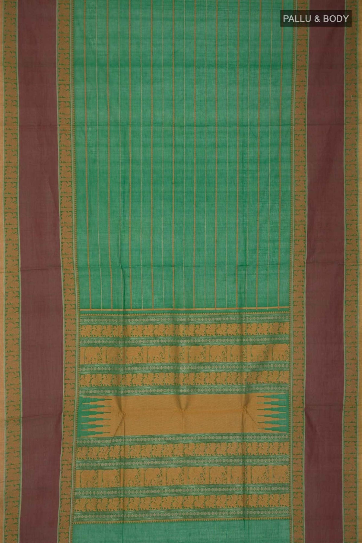 Green Coimbatore Cotton Saree