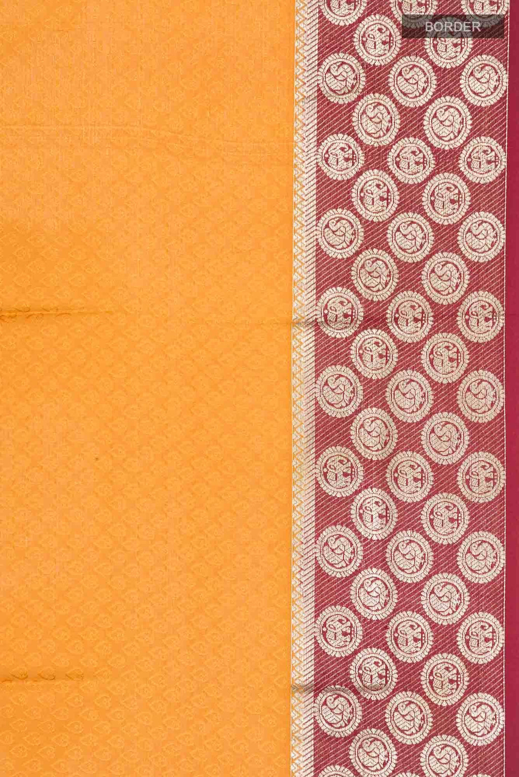 Mustard Mysore Crepe Saree
