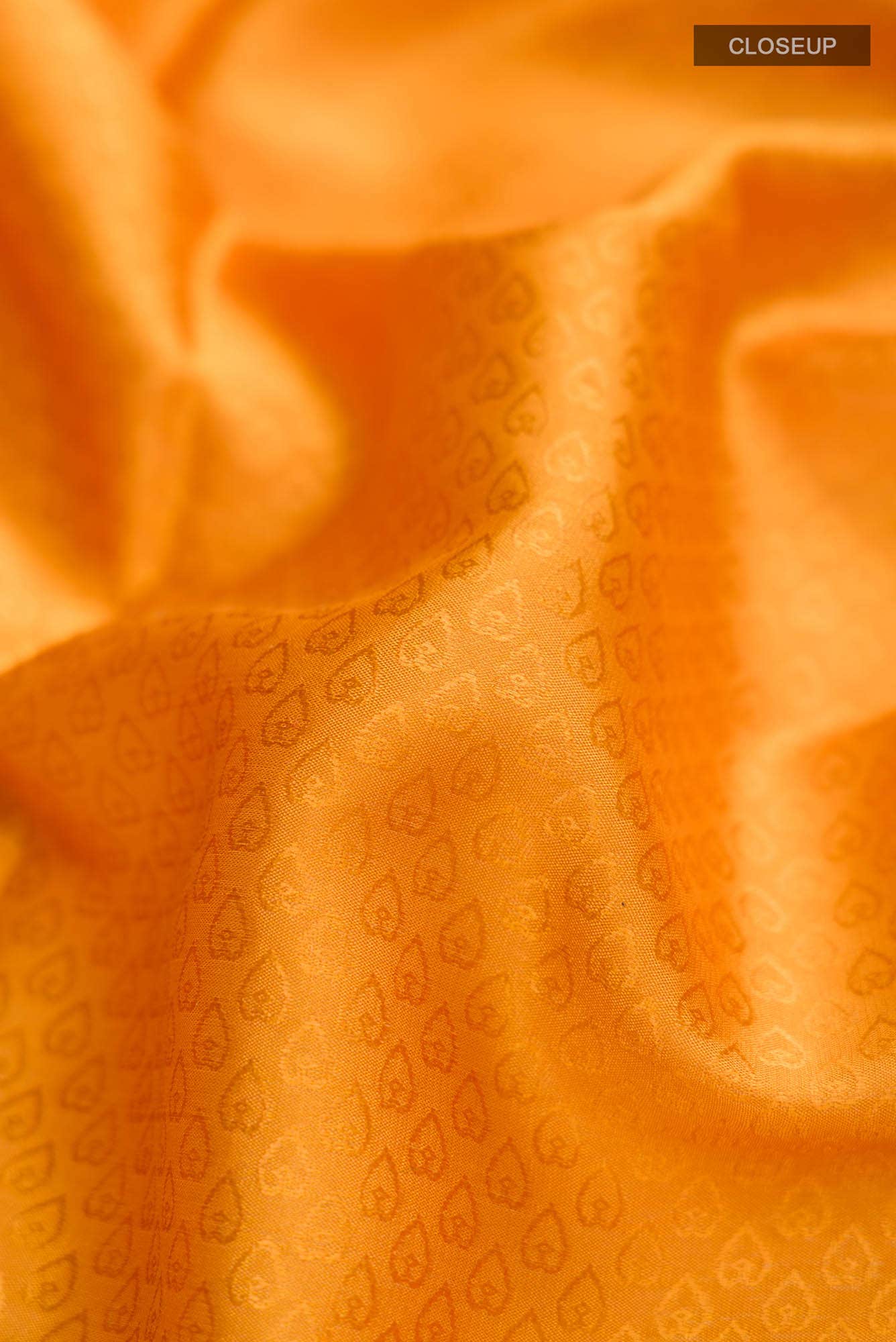 Mustard Mysore Crepe Saree