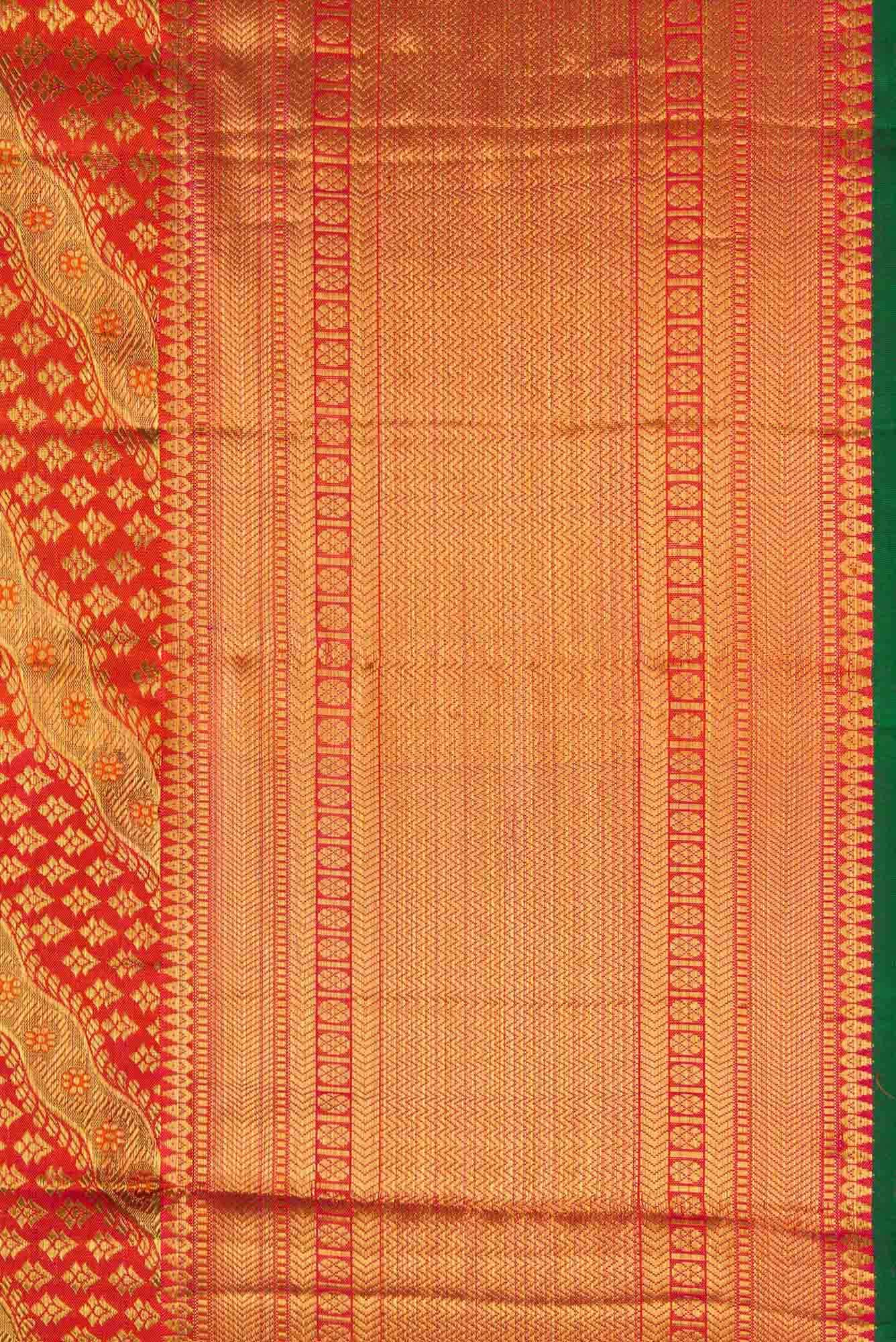 Orange Kanchipuram Silk Saree
