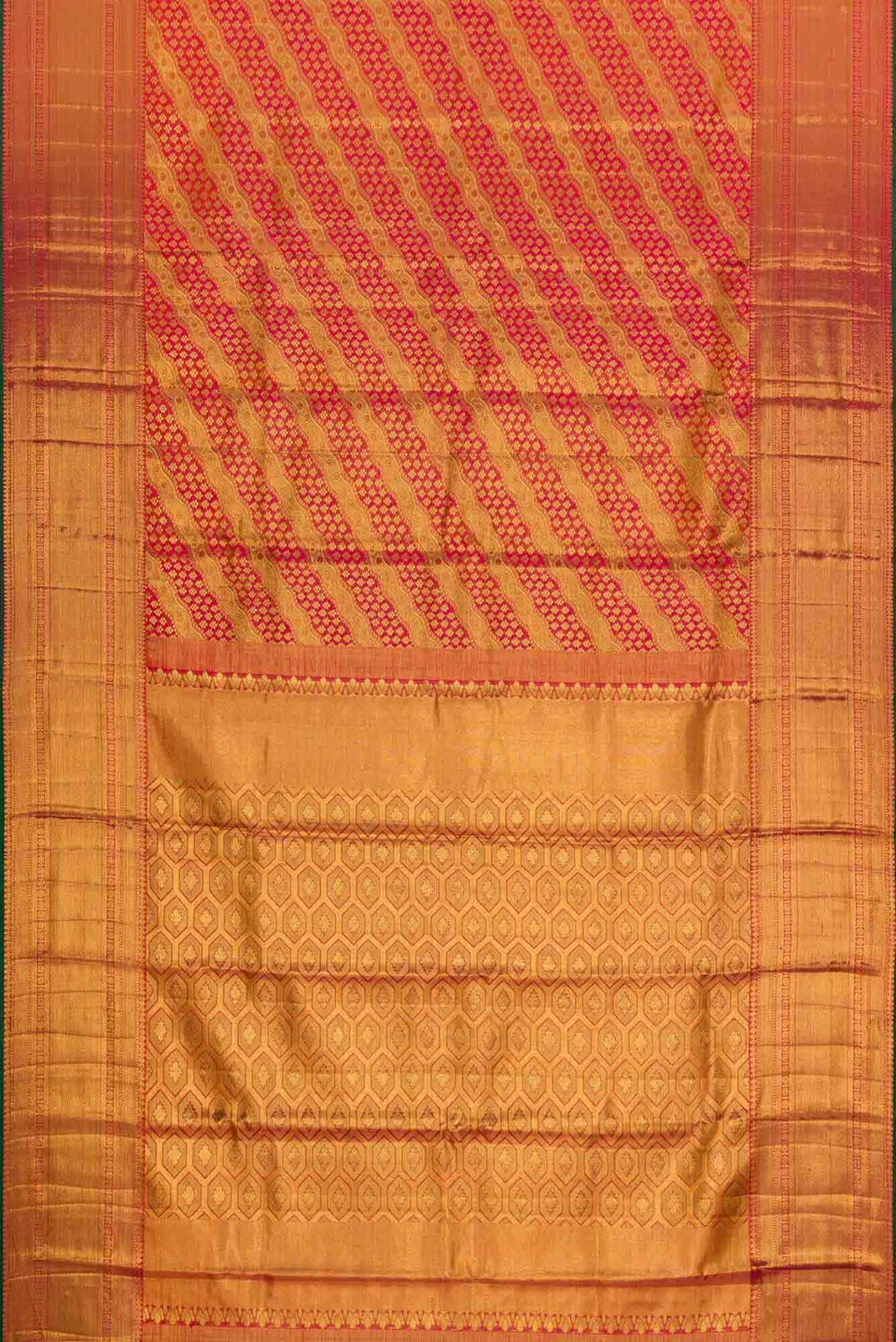 Orange Kanchipuram Silk Saree