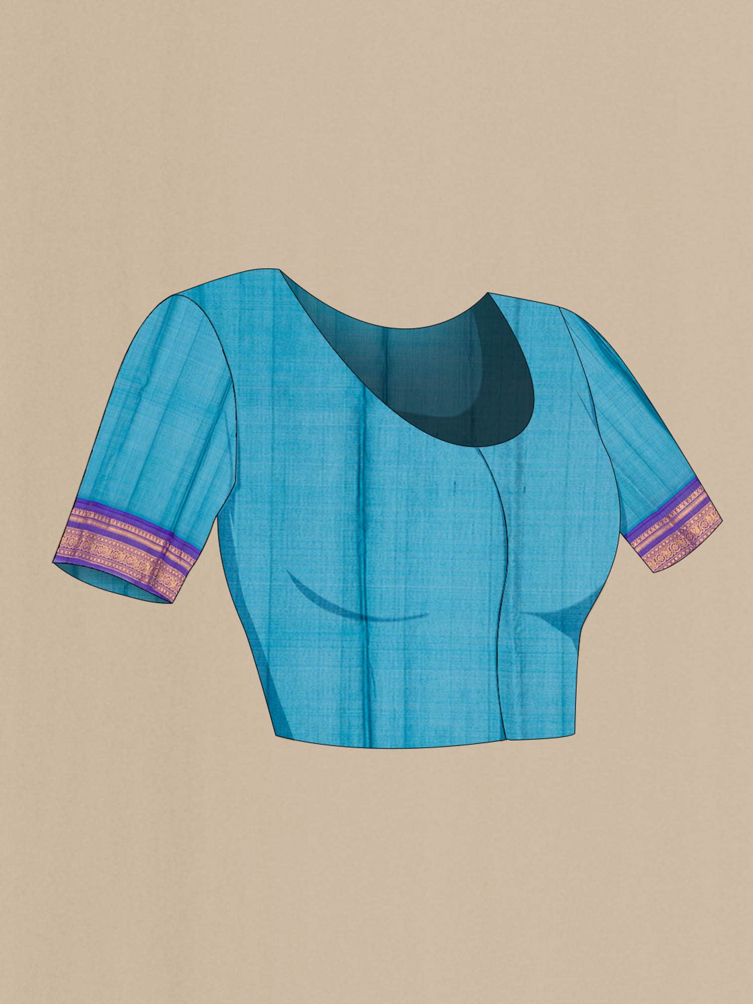 Blue Gadwal Silk Cotton Saree