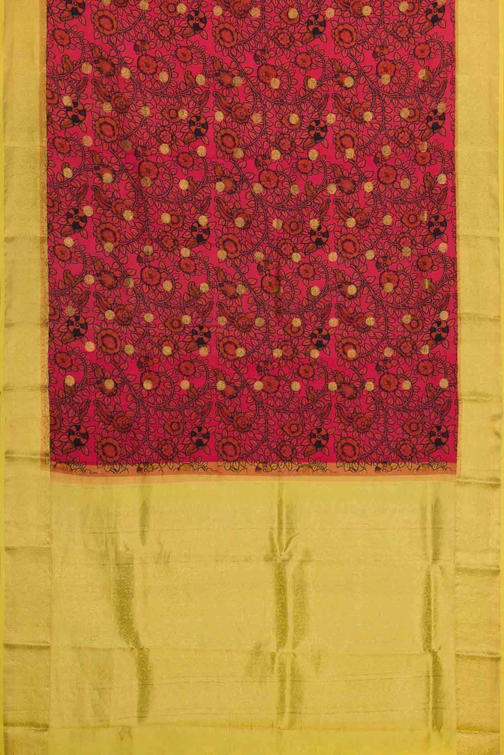 Pink and Black Kanchipuram Silk Saree