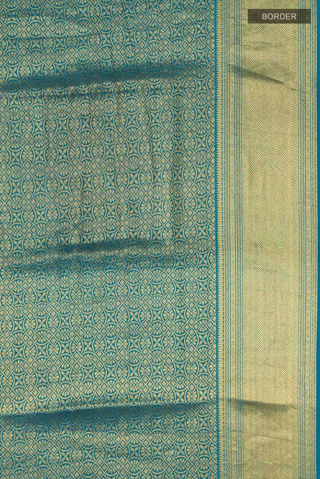Blue Mysore Georgette Saree