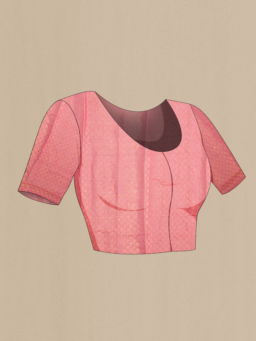 Pink Mysore Chiffon Saree