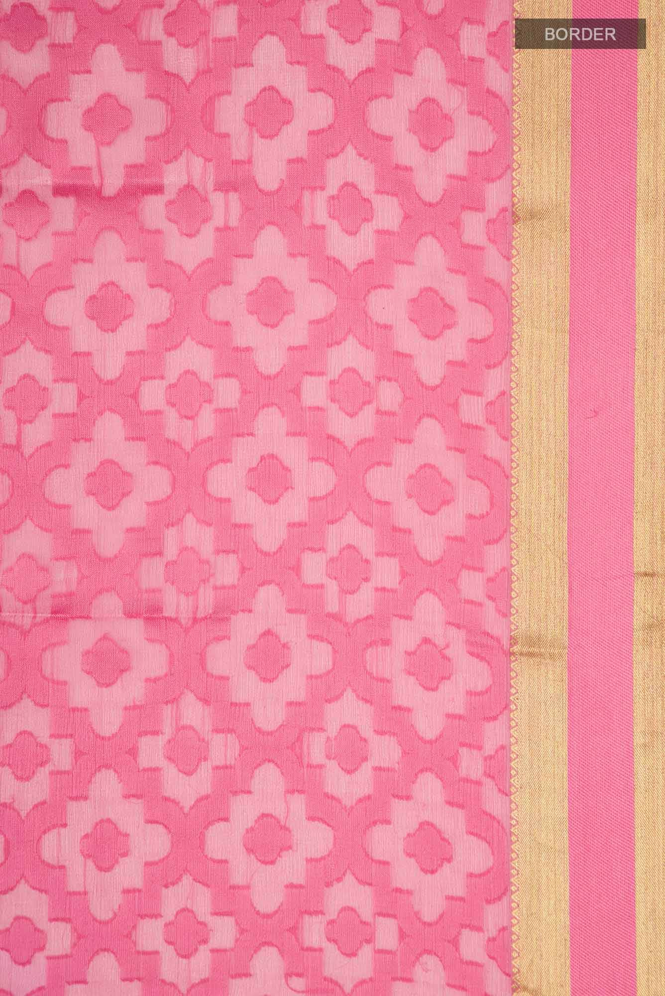 Pink Mysore Chiffon Saree